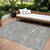 8' X 10' Gray Brown And Ivory Abstract Washable Indoor Outdoor Area Rug