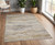 4' X 6' Ivory Brown And Gray Abstract Area Rug