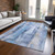 9' X 12' Blue Washable Non Skid Indoor Outdoor Area Rug