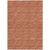 8' X 10' Terra Cotta Geometric Washable Non Skid Indoor Outdoor Area Rug