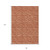 8' X 10' Terra Cotta Geometric Washable Non Skid Indoor Outdoor Area Rug