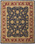 5' X 8' Blue Red And Gold Oriental Hand Tufted Area Rug