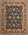 5' X 8' Blue Red And Gold Oriental Hand Tufted Area Rug