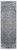 8' Gray and Silver Abstract Power Loom Worn Faded Runner Rug