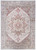 5' X 7' Red and Ivory Floral Medallion Distressed Non Skid Area Rug