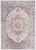 5' X 7' Red and Ivory Floral Medallion Distressed Non Skid Area Rug