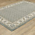 9' X 12' Blue And Ivory Oriental Area Rug