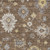 3' X 5' Chocolate Taupe And White Floral Washable Indoor Outdoor Area Rug