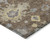 3' X 5' Chocolate Taupe And White Floral Washable Indoor Outdoor Area Rug