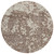 8' Brown And Ivory Round Abstract Washable Indoor Outdoor Area Rug