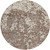 8' Brown And Ivory Round Abstract Washable Indoor Outdoor Area Rug