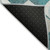 3' X 5' Teal Blue Sky Blue And Ivory Ogee Washable Indoor Outdoor Area Rug