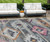8' X 10' Gray Charcoal And Silver Southwestern Washable Indoor Outdoor Area Rug