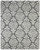 8' X 10' Gray Ivory And Black Floral Hand Tufted Area Rug