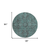 8' Round Turquoise Round Oriental Washable Non Skid Indoor Outdoor Area Rug