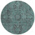 8' Round Turquoise Round Oriental Washable Non Skid Indoor Outdoor Area Rug