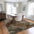 9' X 12' Brown Abstract Washable Non Skid Indoor Outdoor Area Rug