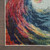 8' X 11' Blue Red and Orange Abstract Non Skid Area Rug
