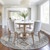 Round Floral Washable Indoor Outdoor Area Rug