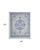 8' X 10' Ivory Blue and Gray Floral Medallion Distressed Non Skid Area Rug