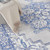 8' X 10' Ivory Blue and Gray Floral Medallion Distressed Non Skid Area Rug