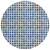 8' Navy Blue And Ivory Round Geometric Washable Indoor Outdoor Area Rug