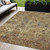 5' X 8' Brown Copper And Gold Geometric Washable Indoor Outdoor Area Rug