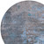 8' Teal Blue Taupe And Sky Blue Round Abstract Washable Indoor Outdoor Area Rug