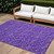 9' X 12' Purple Geometric Washable Non Skid Indoor Outdoor Area Rug
