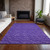 9' X 12' Purple Geometric Washable Non Skid Indoor Outdoor Area Rug