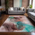 10' X 14' Burgundy Abstract Washable Non Skid Indoor Outdoor Area Rug