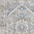 8' Blue and Beige Floral Distressed Non Skid Runner Rug