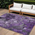 8' X 10' Purple Abstract Washable Indoor Outdoor Area Rug