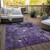 8' X 10' Purple Abstract Washable Indoor Outdoor Area Rug