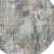 8' Taupe Gray And Copper Round Abstract Washable Indoor Outdoor Area Rug