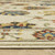 5' X 8' Ivory Yellow And Orange Oriental Area Rug With Fringe