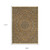 7' X 10' Gold And Ivory Medallion Area Rug With Fringe