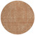 8' Terra Cotta And Brown Round Abstract Washable Indoor Outdoor Area Rug