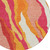 8' Blush Copper And Ivory Round Abstract Washable Indoor Outdoor Area Rug