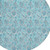 8' Aqua Blue And Silver Round Floral Washable Indoor Outdoor Area Rug