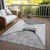 9' X 12' Gray and Black Abstract Washable Non Skid Indoor Outdoor Area Rug