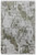 5' X 8' Gray Silver and Green Ikat Power Loom Area Rug With Fringe