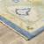 6' X 9' Blue And Green Wool Oriental Hand Knotted Area Rug With Fringe