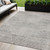 5' X 8' Taupe Brown And Ivory Geometric Washable Indoor Outdoor Area Rug
