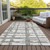 3' X 5' Silver Taupe And Gray Striped Washable Indoor Outdoor Area Rug