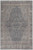 7' X 10' Gray Blue and Red Oriental Power Loom Worn Faded Area Rug With Fringe