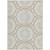 10' X 14' Ivory Beige And Silver Floral Medallion Washable Indoor Outdoor Area Rug