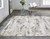 5' X 8' Ivory And Brown Abstract Area Rug