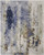 5' X 8' Blue Orange And Ivory Abstract Power Loom Area Rug