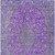 8' X 10' Purple And Gray Medallion Washable Indoor Outdoor Area Rug